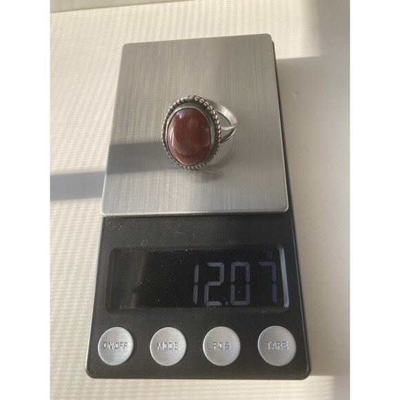 Vintage Sterling Silver Jasper Native American Southwestern Mens Ring Sz 13 READ - Picture 2 of 13